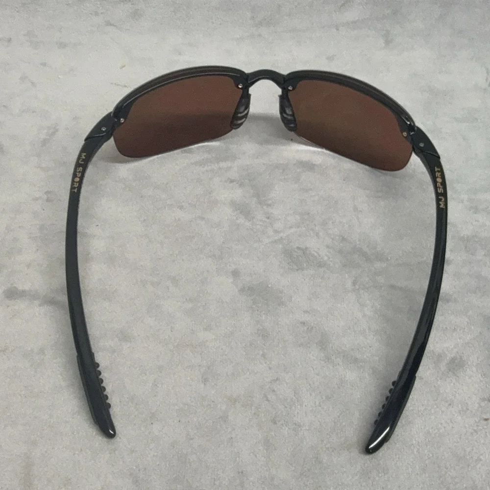 Maui Jim Sunglasses Mens Size 64 Black Polarized Sport Wrap Ho'okipa MJ-407-02